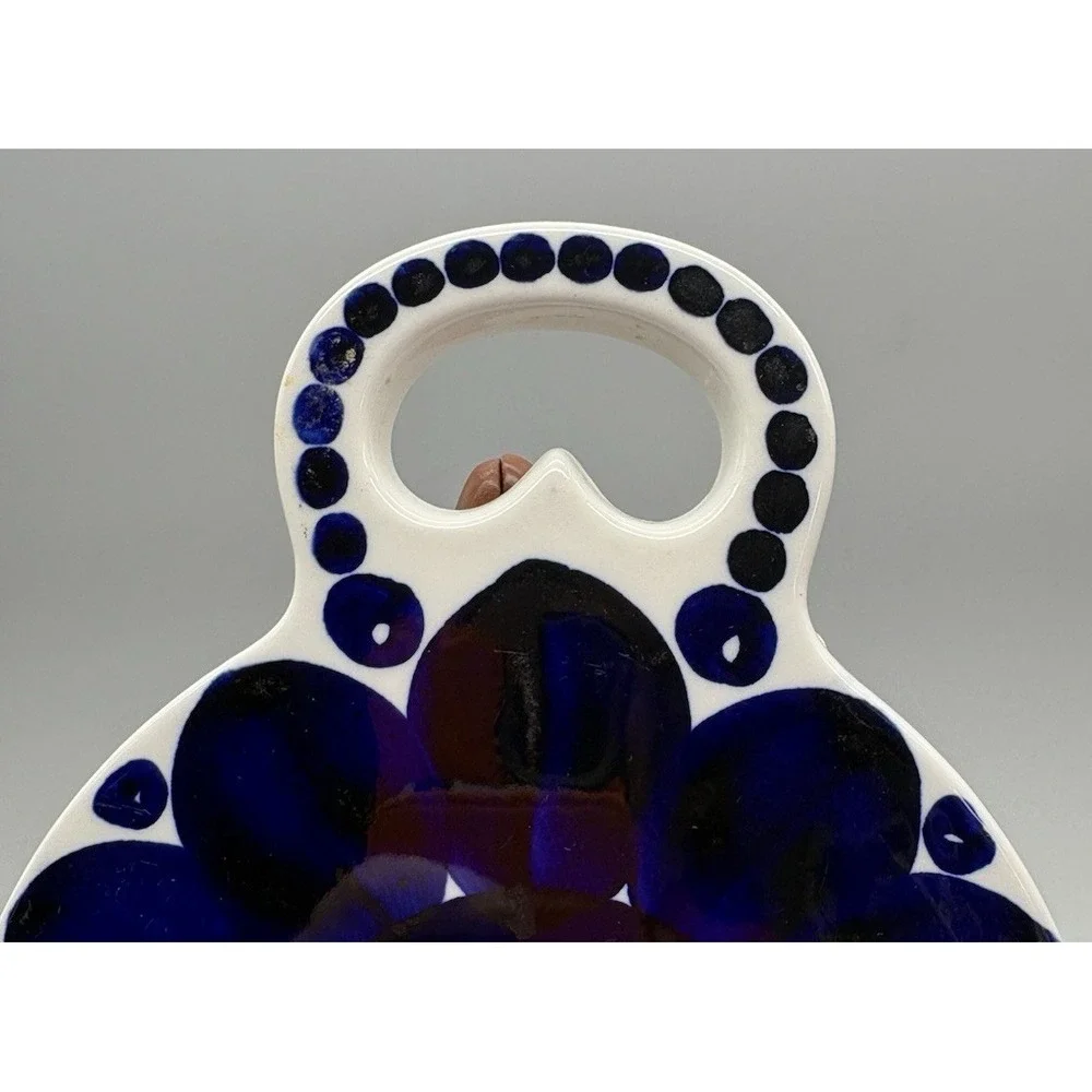 Vintage ceramic trivet cutting cheese board Valencia Arabia Finland Ulla Procope